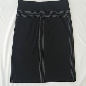Express Black Pencil Skirt with white detail